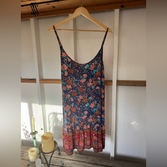 shibever Dresses & Skirts - Floral Midi Dress with Spaghetti Straps